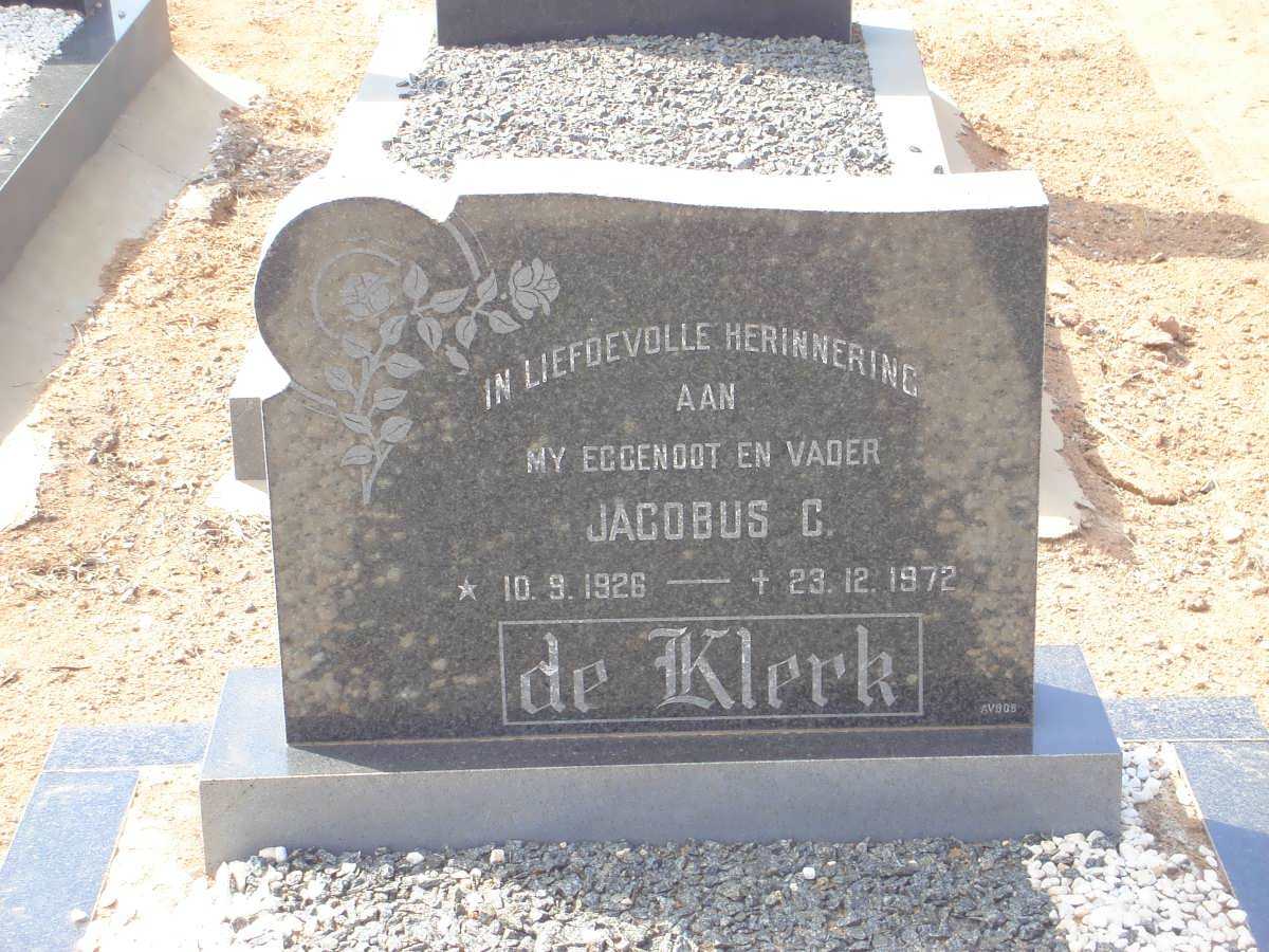 KLERK Jacobus C., de 1926-1972