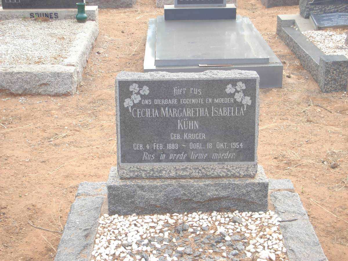 KUHN Cecilia Margaretha Isabella nee KRUGER 1883-1954