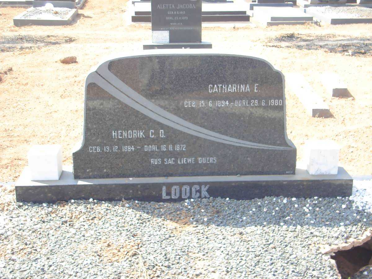 LOOCK Hendrik C.D. 1884-1972 &amp; Catharina E. 1894-1980