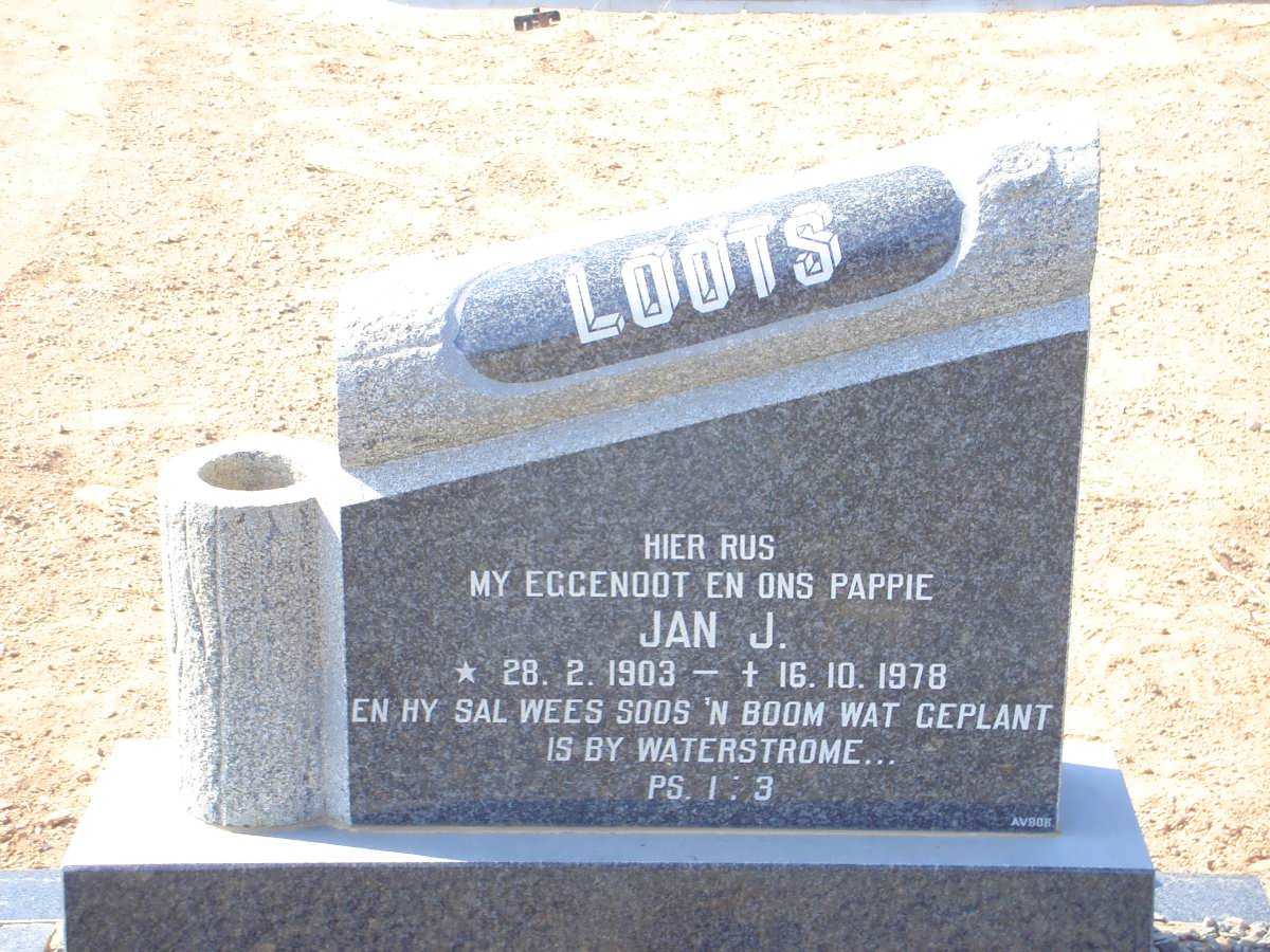 LOOTS Jan J. 1903-1978