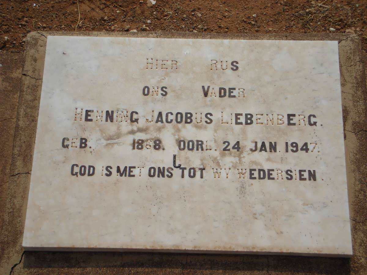 LIEBENBURG Henning Jacobus 1868-1947