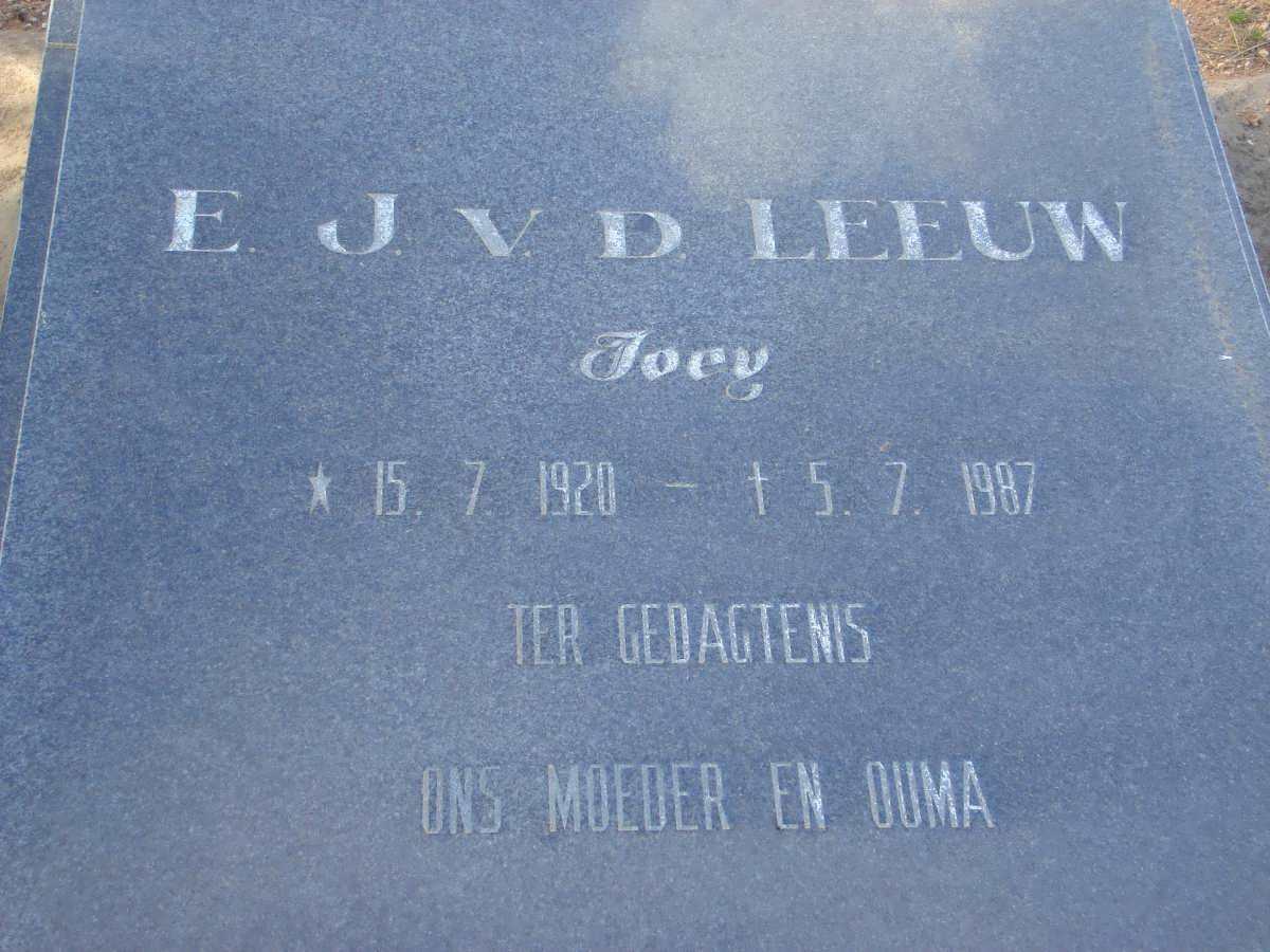 LEEUW E.J., v.d. 1920-1987