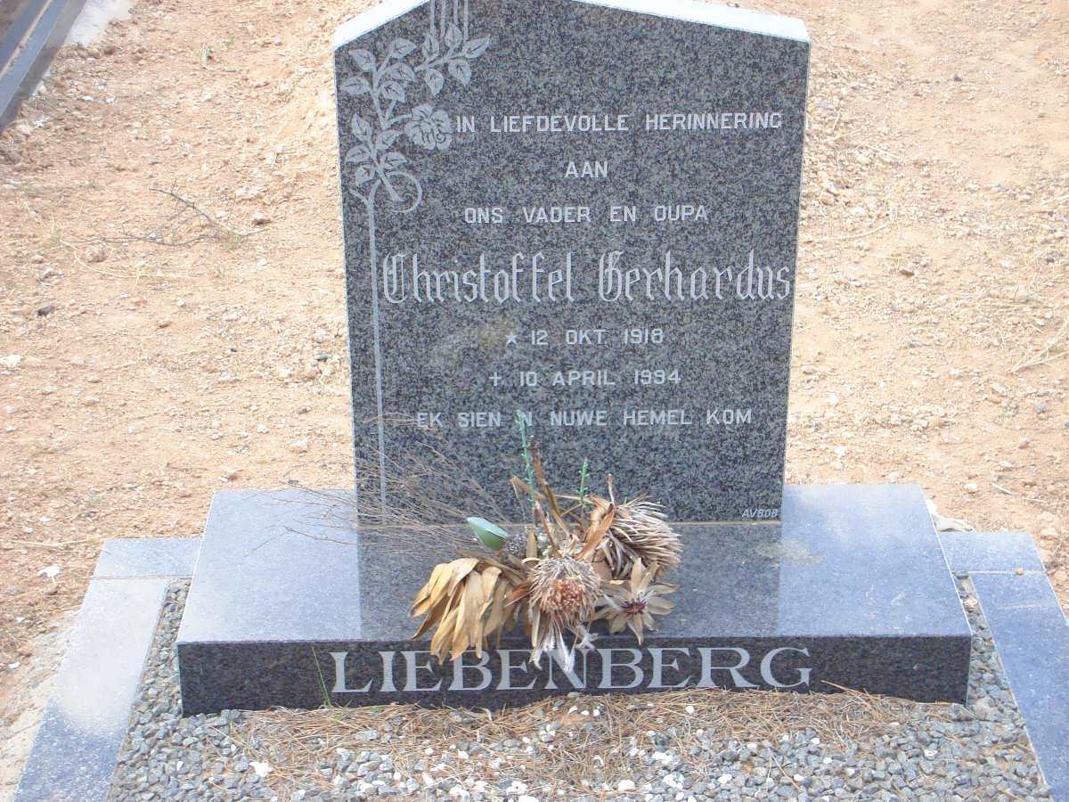 LIEBENBERG Christoffel Gerhardus 1918-1994
