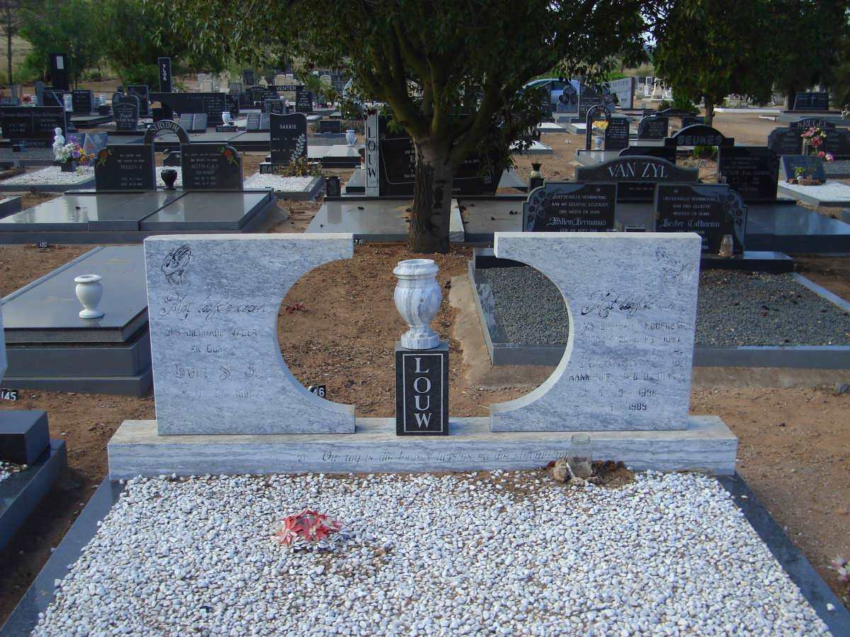 LOUW Gert S.J. 1935- &amp; Johanna C.L. DU PLOOY 1936-1989