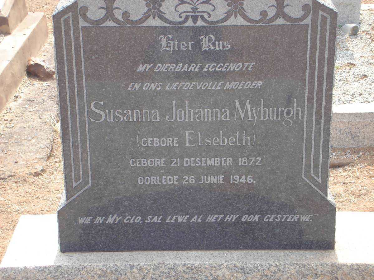 MYBURGH Susannah Johanna nee ELSEBETH 1872-1946