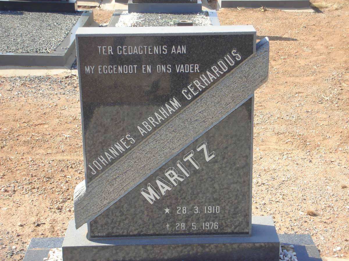 MARITZ Johannes Abraham Gerhardus 1910-1976
