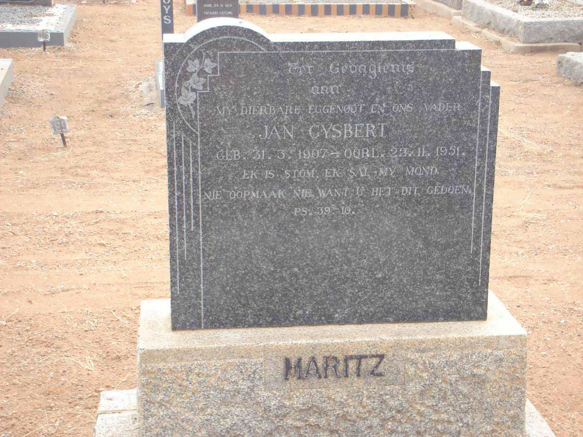 MARITZ Jan Gysbert 1907-1951