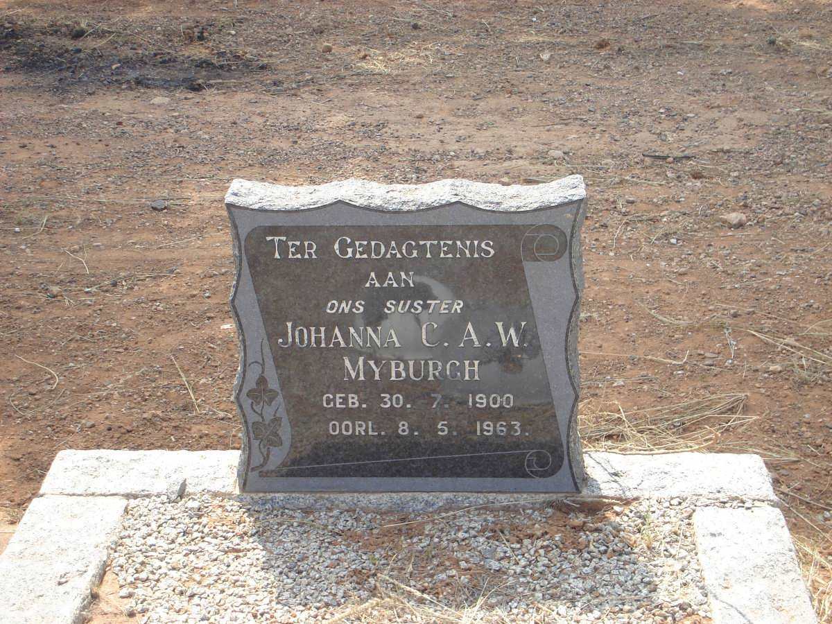 MYBURGH Johanna C.A.W. 1900-1963