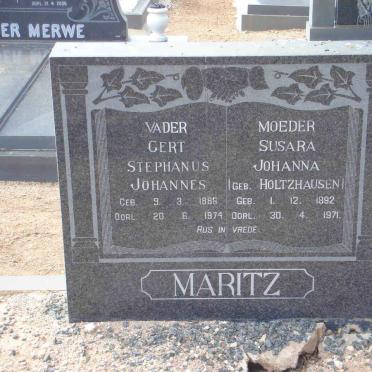 MARITZ Stephanus Johannes 1886-1974 &amp; Susara Johanna HOLTZHAUSEN 1892-1971