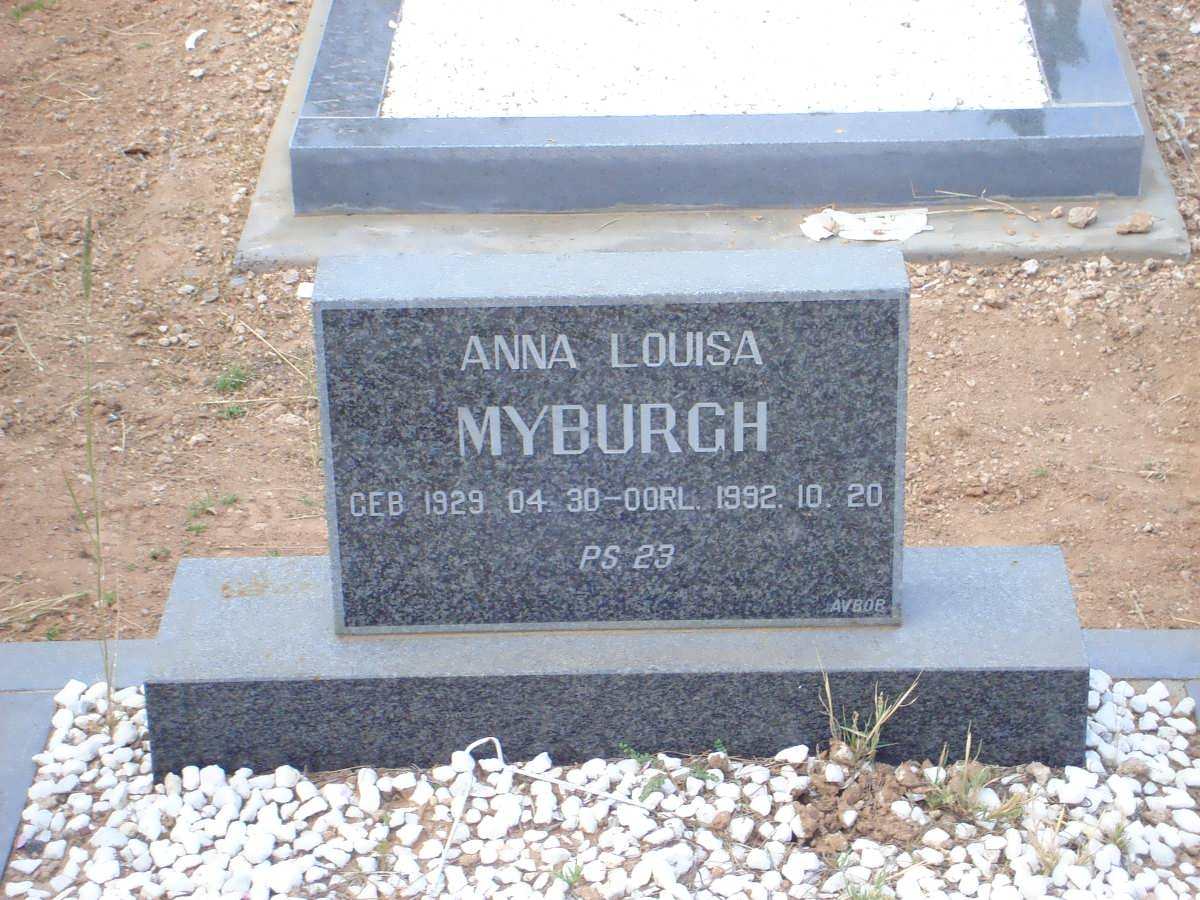 MYBURGH Anna Louisa 1929-1992