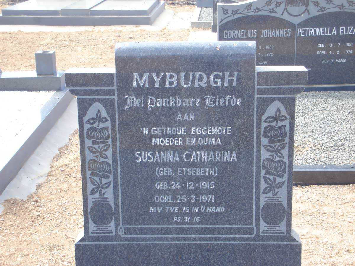 MYBURGH Susanna Catharina nee ETSEBETH 1915-1971