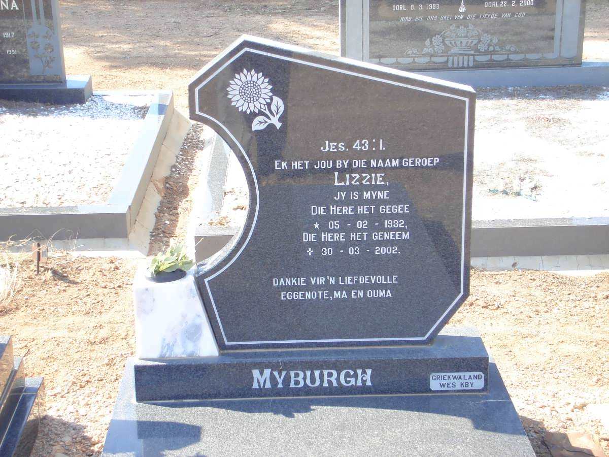 MYBURGH Lizzie 1932-2002
