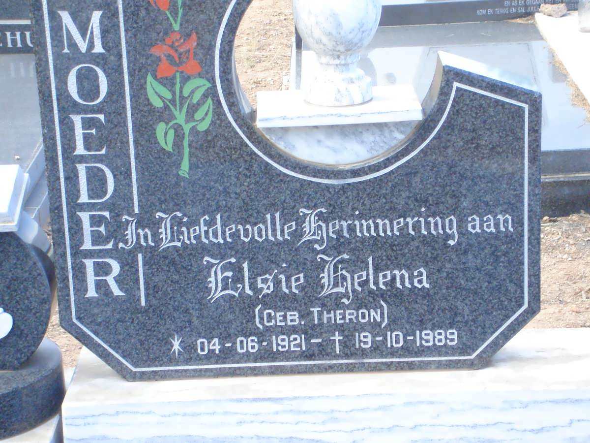 MERWE Elsie Helena, van der nee THERON 1921-1989