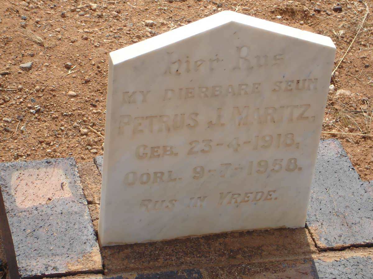 MARITZ Petrus J. 1918-1958