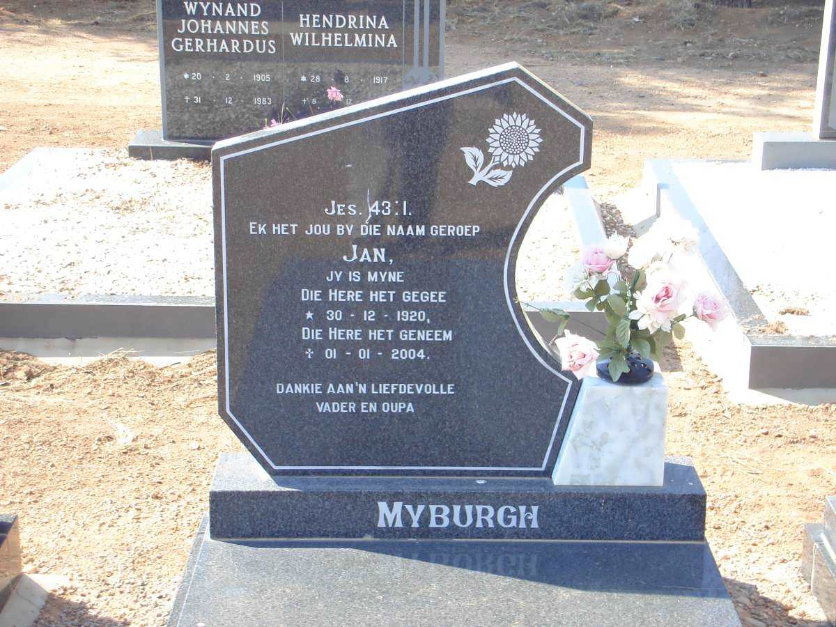 MYBURGH Jan 1920-2004