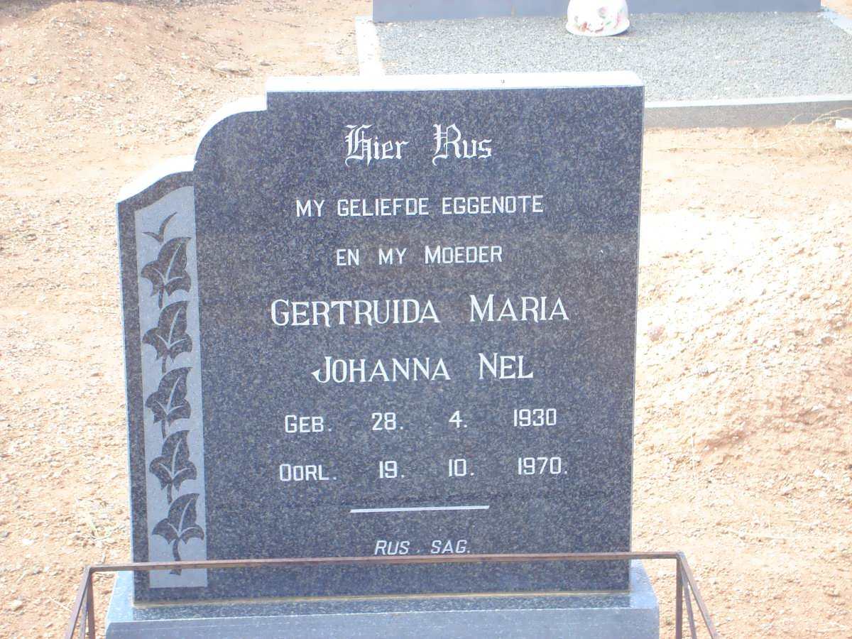 NEL Gertruida Maria Johanna 1930-1970