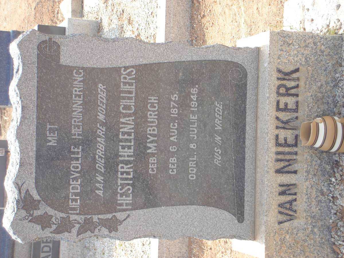 NIEKERK Hester Helena Cilliers, van nee MYBURGH 1875-1946