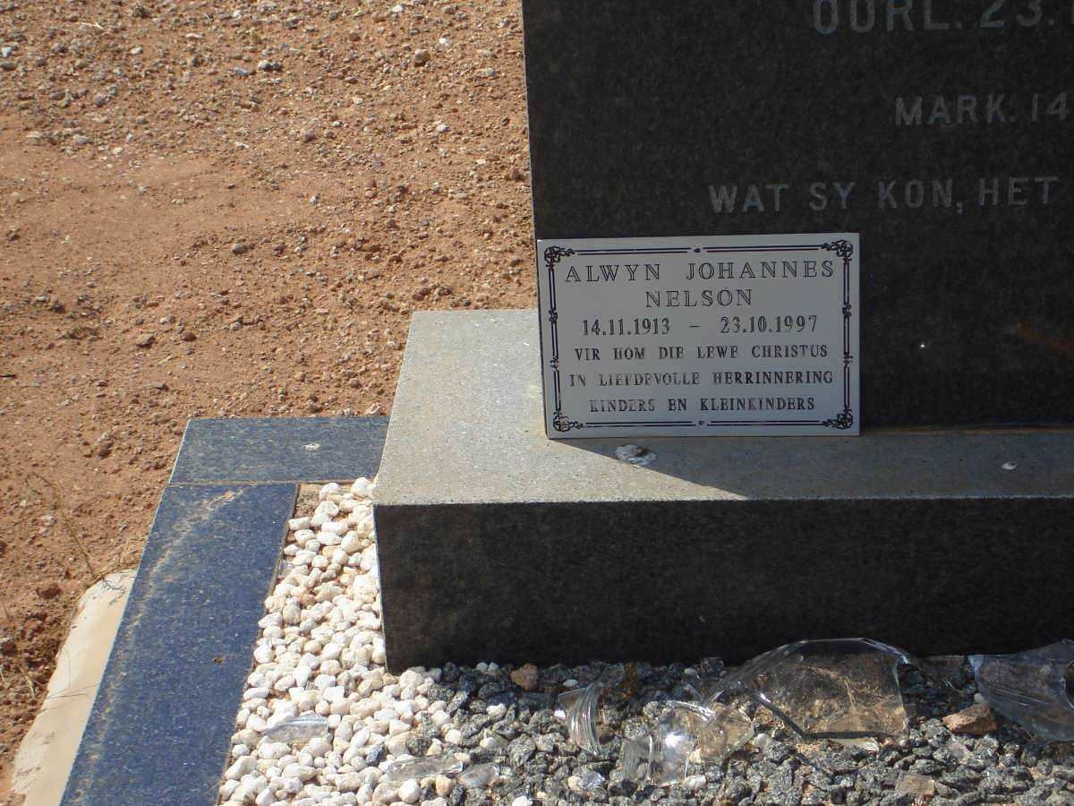 NELSON Alwyn Johannes 1913-1997 &amp; Aletta Jacoba 1912-1973