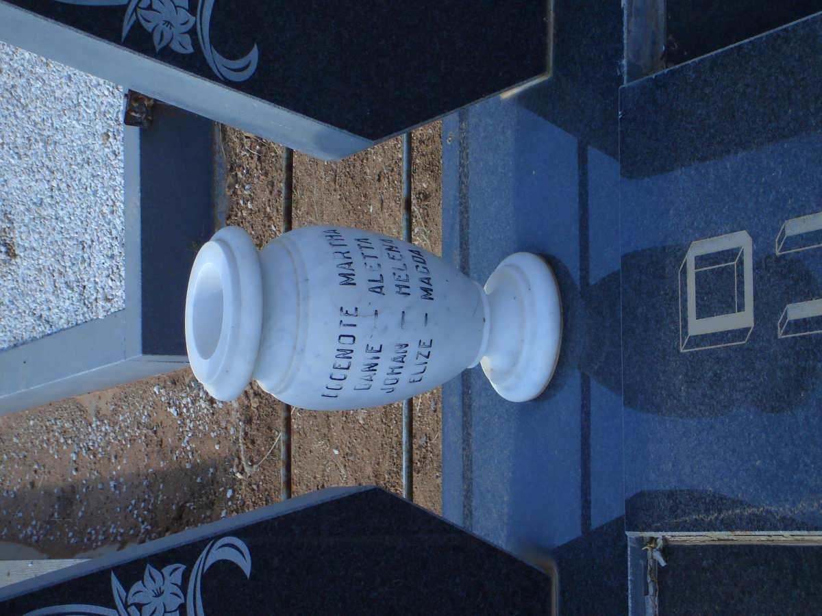 PLESSIS Daniel Jacob, du 1919-1978 &amp; Martha Lowisa 1917-2004