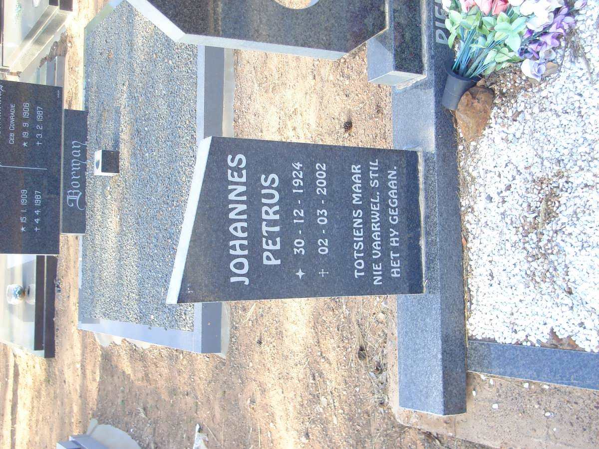 PIENAAR Johannes Petrus 1924-2002