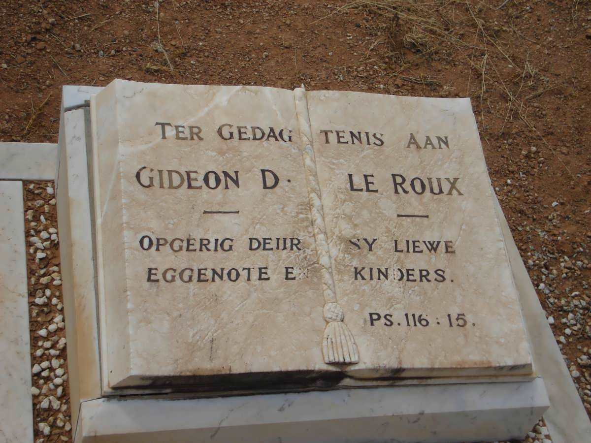 ROUX Gideon D., le