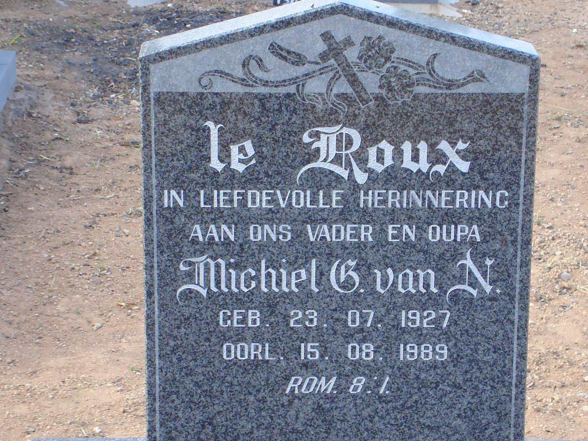 ROUX Michiel G. van N., le 1927-1989