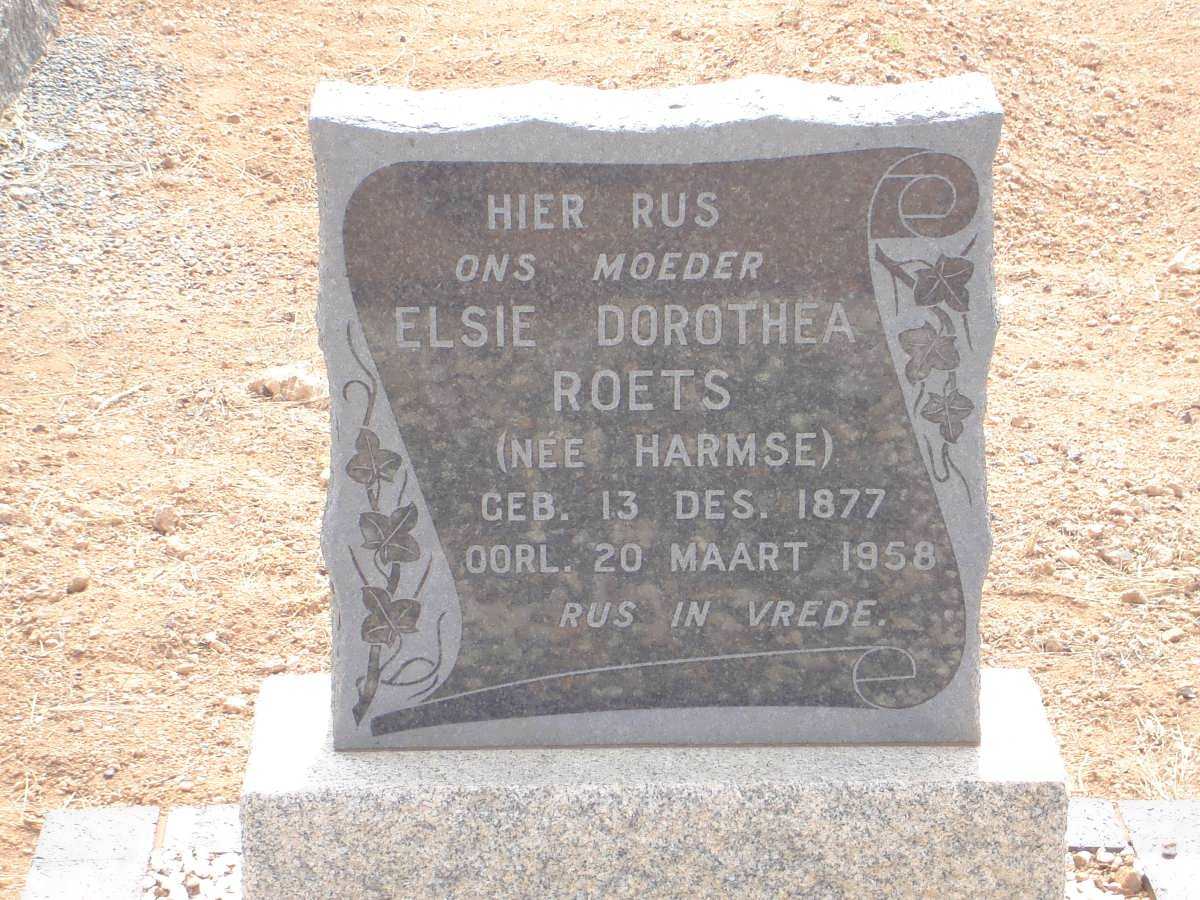 ROETS Elsie Dorothea nee HARMSE 1877-1958