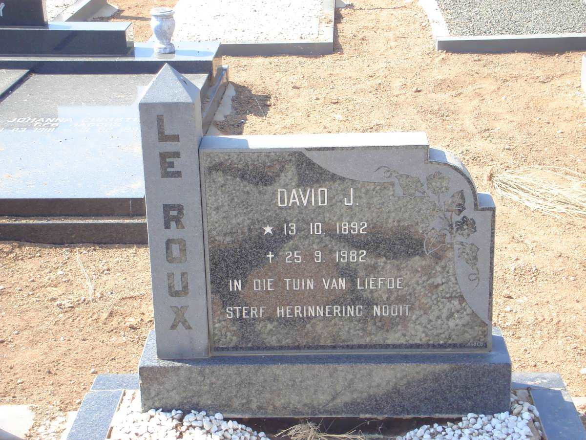 ROUX David J., le 1892-1982