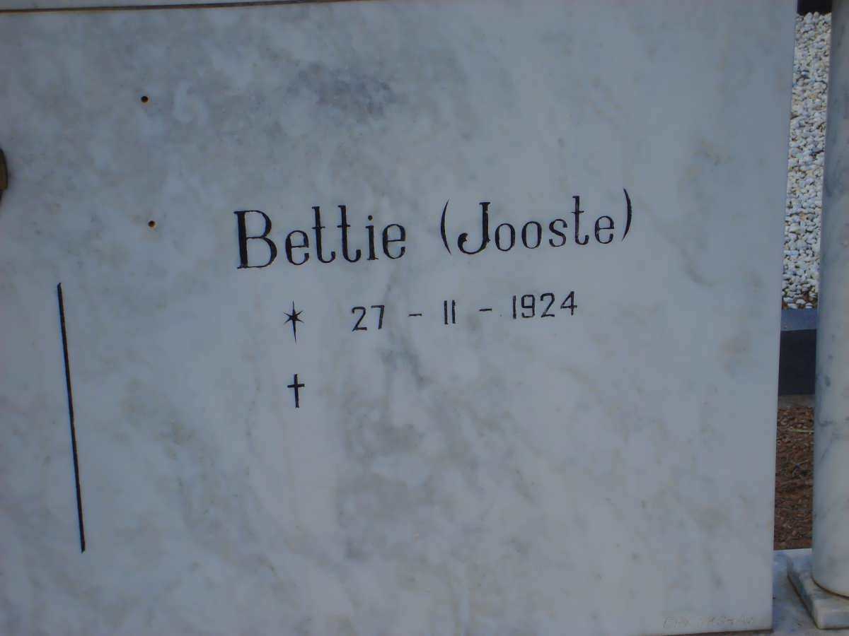 ROUX Bettie nee JOOSTE 1924-