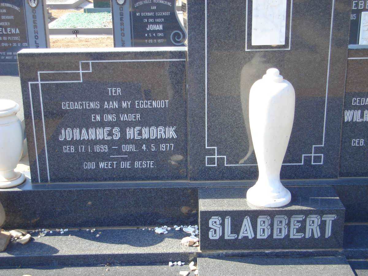 SLABBERT Johannes Hendrik 1899-1977