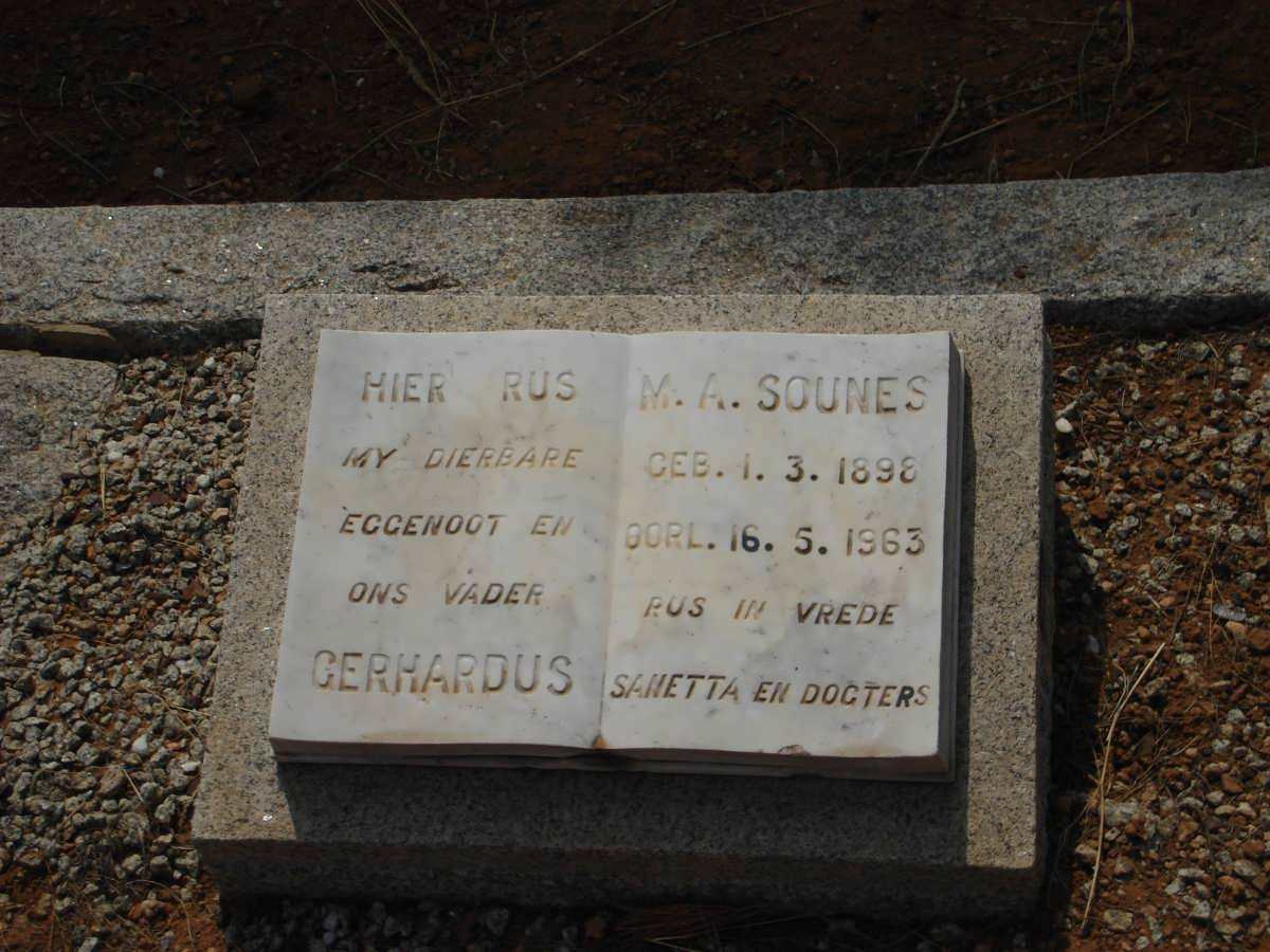 SOUNES Gerhardus M.A. 1898-1963