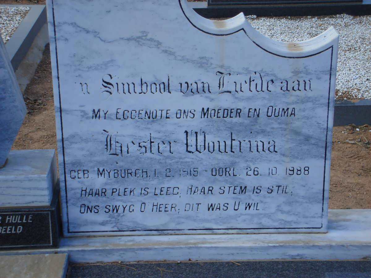 SANDENBERGH Hester Woutrina nee MYBURGH 1915-1988