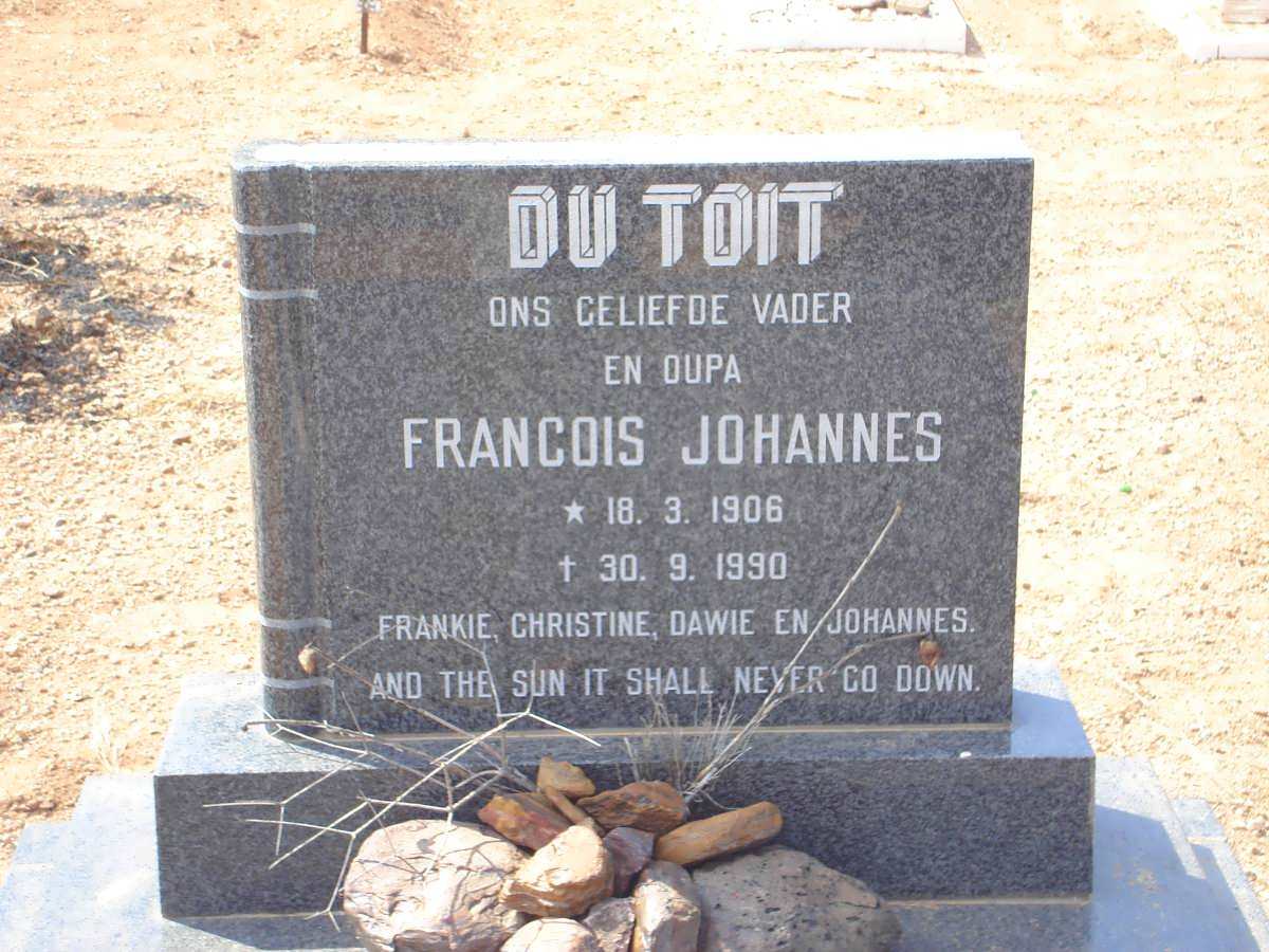 TOIT Francois Johannes, du 1906-1990