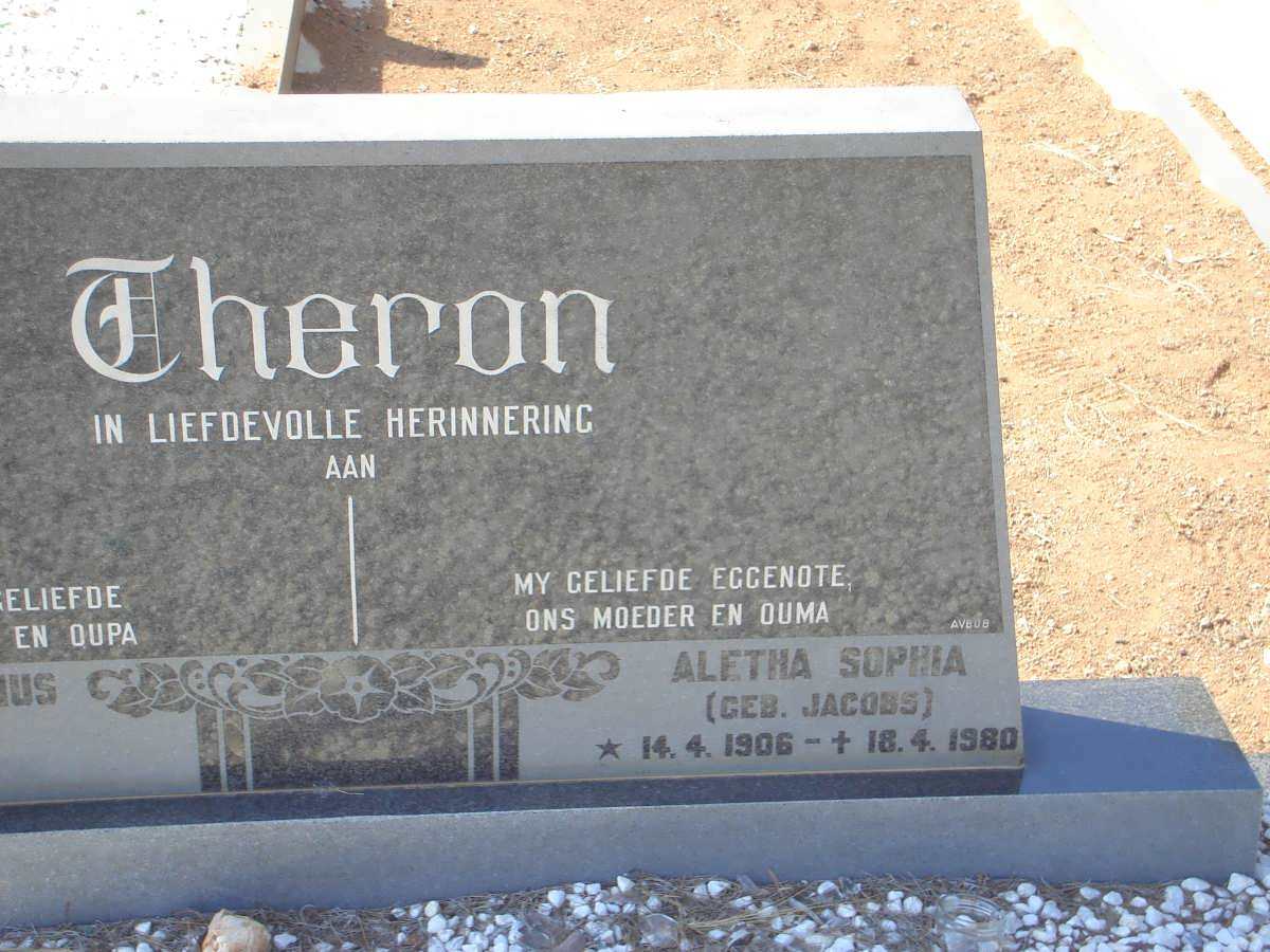THERON Aletha Sophia nee JACOBS 1906-1980