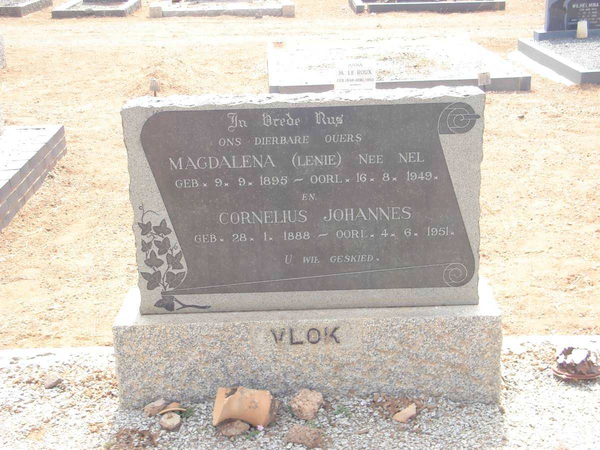 VLOK Cornelius Johannes 1888-1951 &amp; Magdalena NEL 1895-1949