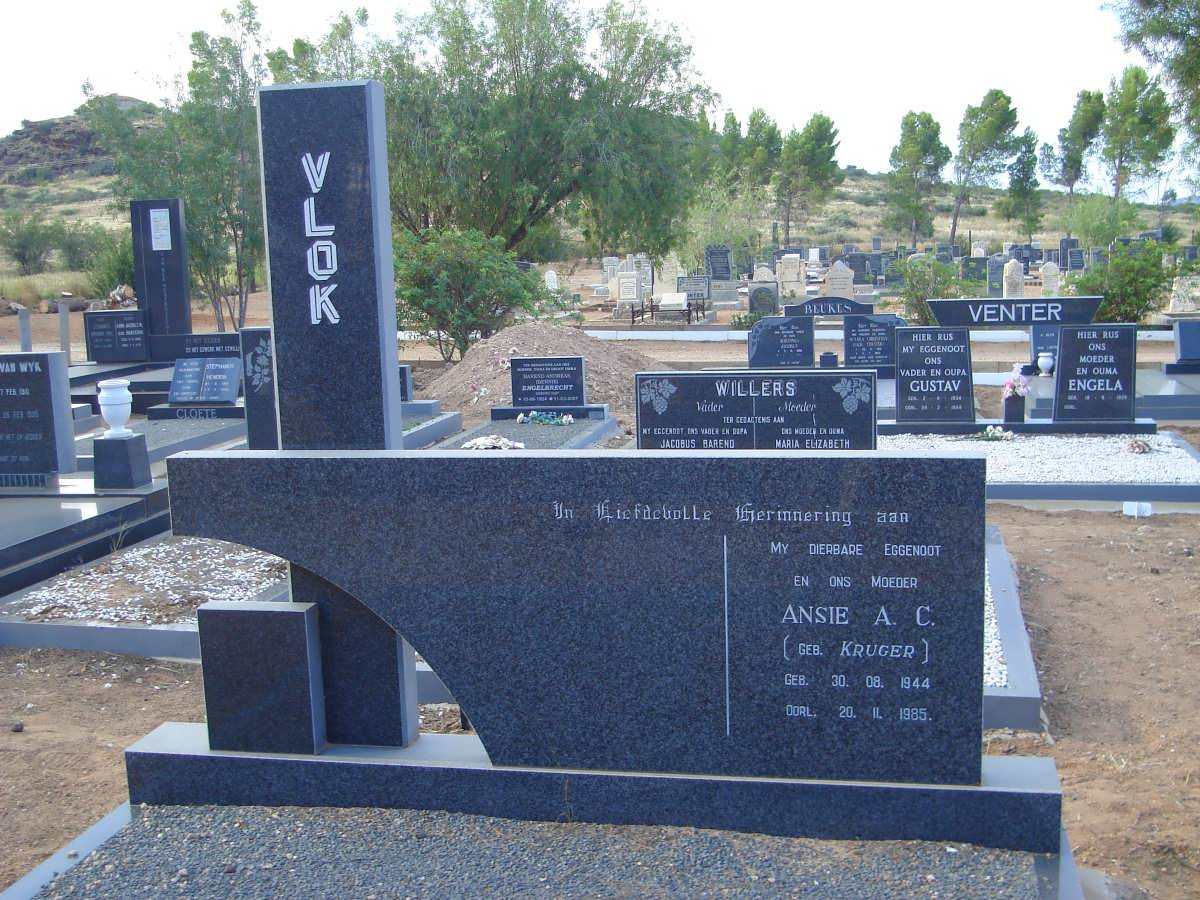 VLOK A.C. nee KRUGER 1944-1985