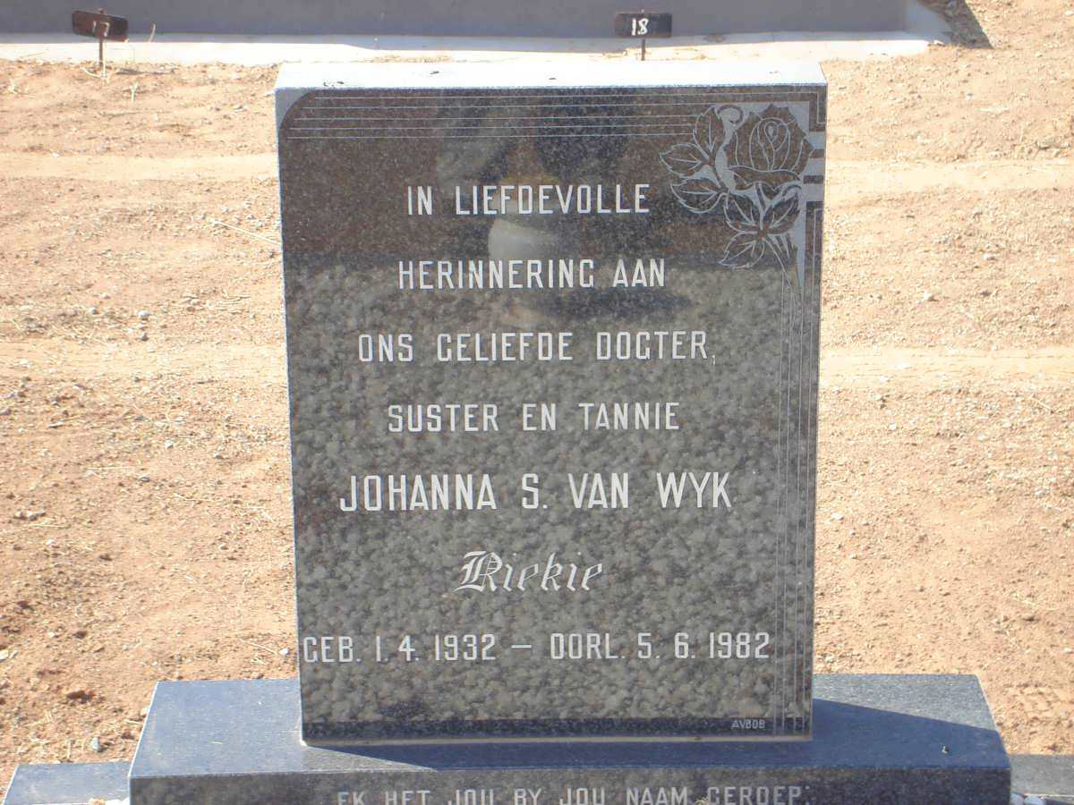 WYK Johanna S., van 1932-1982