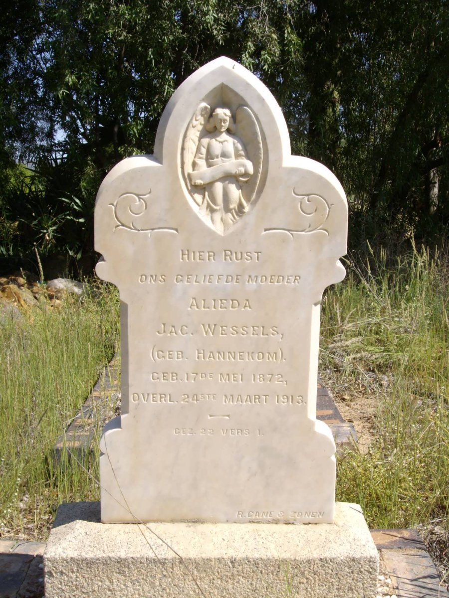 WESSELS Alieda J.A.C. nee HANNEKOM 1872-1913