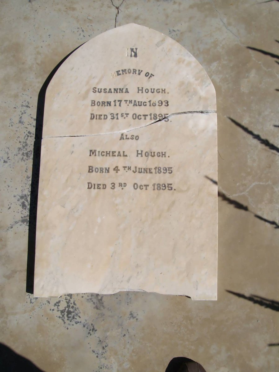 HOUGH Micheal 1895-1895 :: HOUGH Susanna 1893-1895