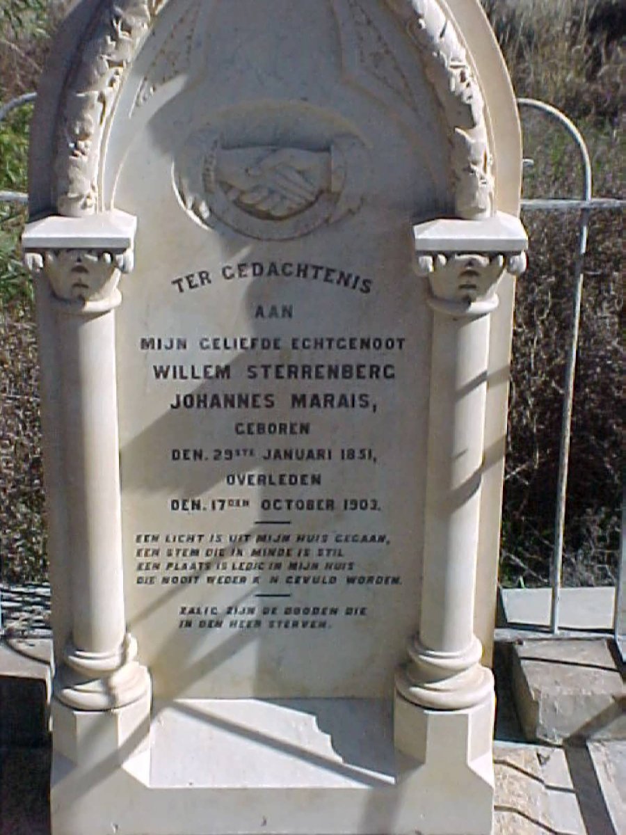 MARAIS Willem Sterrenberg Johannes 1851-1903