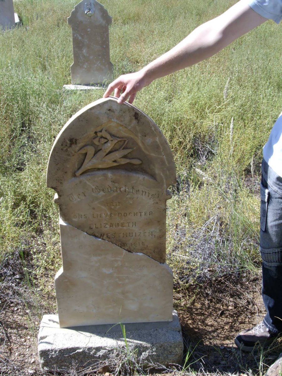 WESTHUIZEN Elizabeth M., v.d. -1918