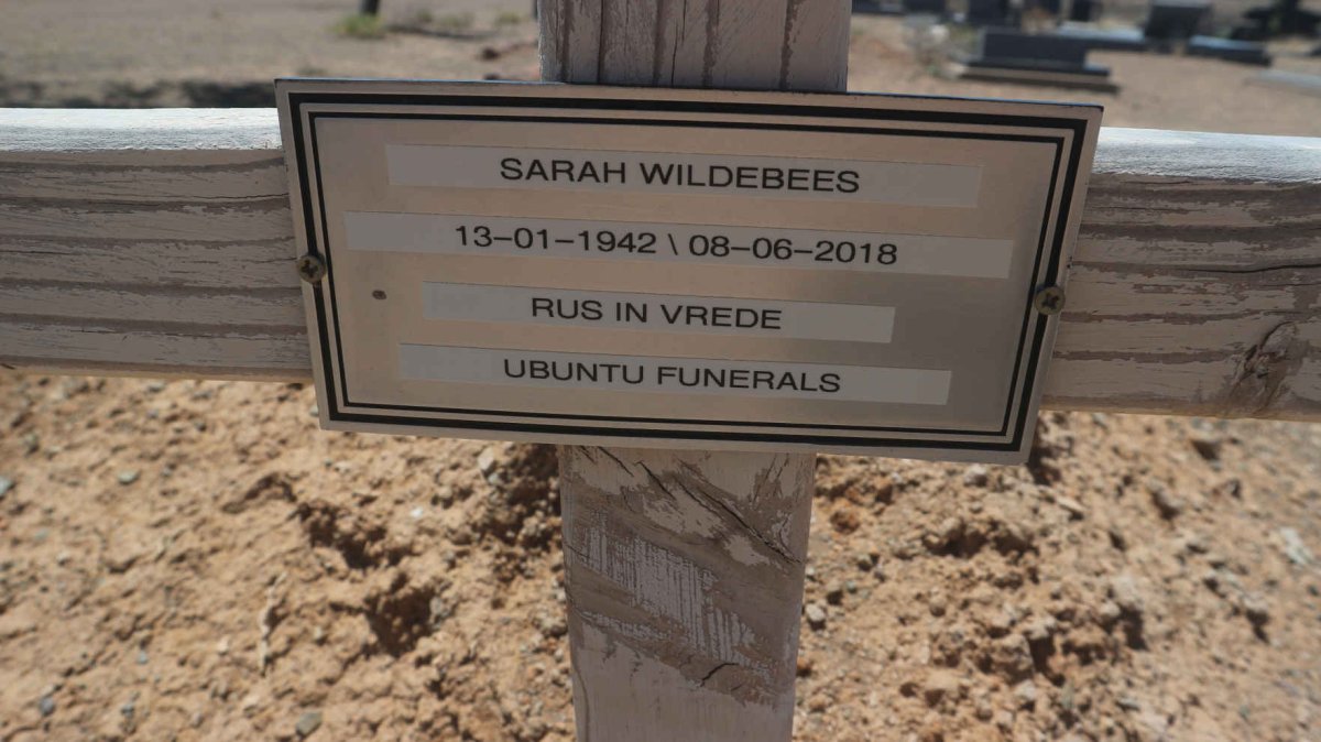 WILDEBEES Sarah 1942-2018