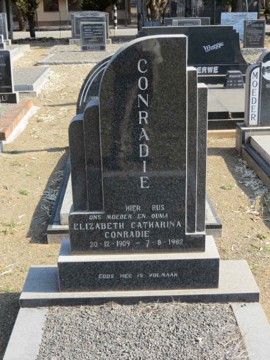 CONRADIE Dick 1908-1956 &amp; Elizabeth Catharina 1909-1982