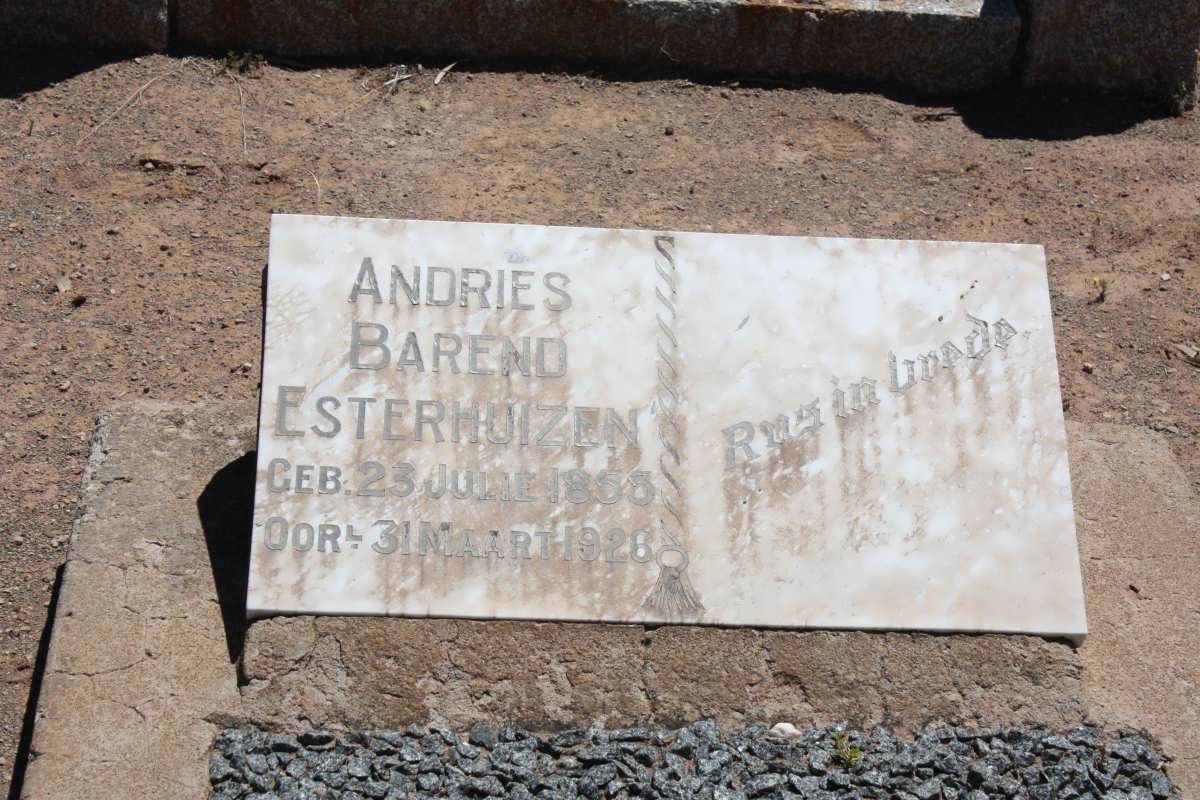 ESTERHUIZEN Andries Barend 1855-1926