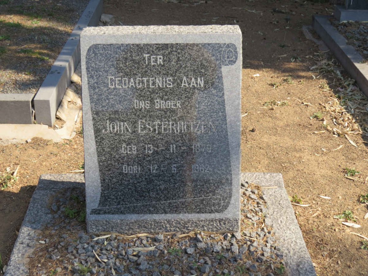 ESTERHUIZEN John 1879-1962
