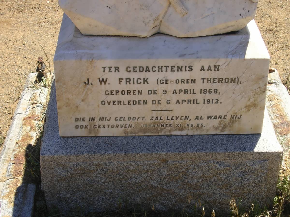 FRICK J.W. nee THERON 1868-1912