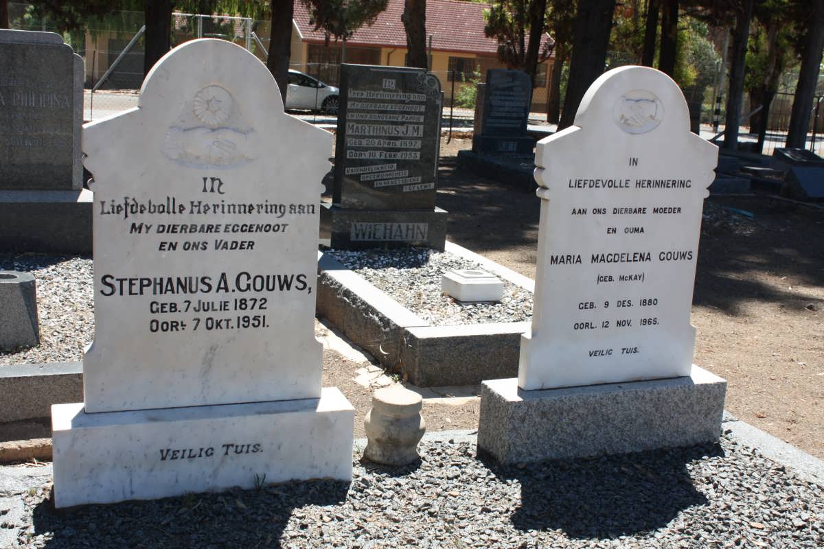 GOUWS Stephanus A. 1872-1951 &amp; Maria Magdelena McKAY 1880-1965