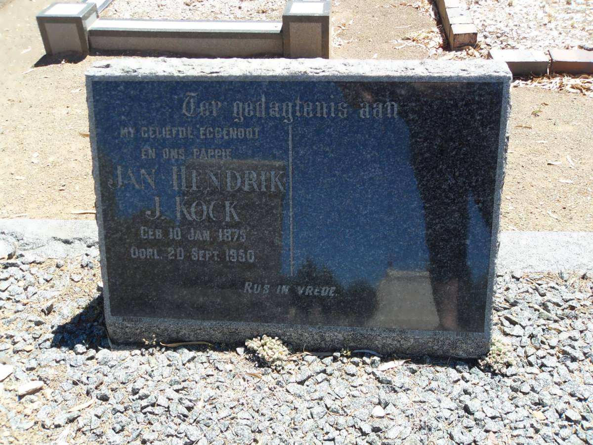 KOCK Jan Hendrik J. 1875-1950