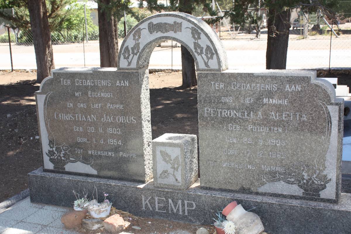 KEMP Christiaan Jacobus 1903-1954 &amp; Petronella Aletta POTGIETER 1908-1965