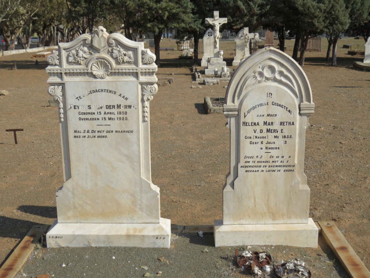 MERWE Petrus, van der 1850-1920 &amp; Helena Margaretha NAUDE 1855-1932